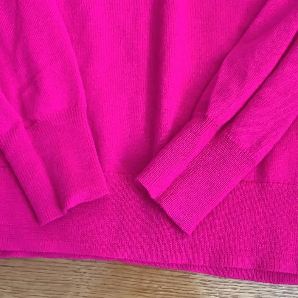 J. Crew Factory Hot Pink Sweater - Picture 2 of 7